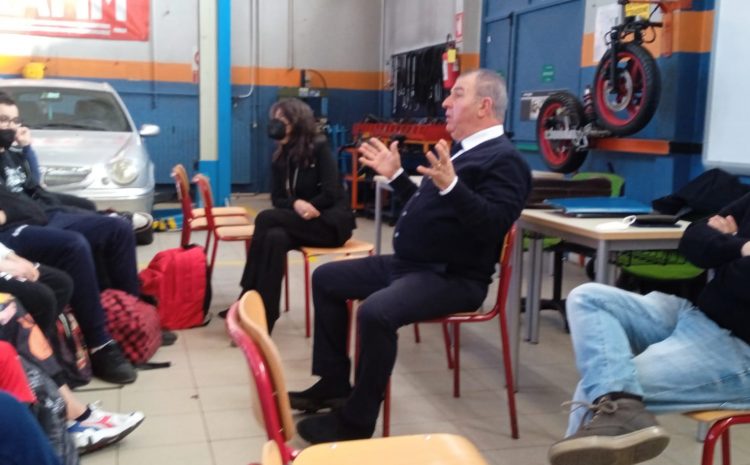 Pino Masciari all’Istituto Professionale Ipsia Dalmazio-Birago di Torino.